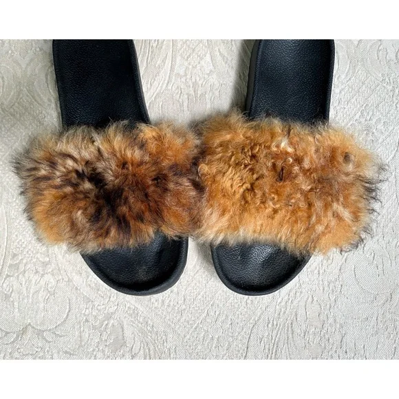 UGG Royale Camel Toscana Fur Fluffie Slide Slippers, sz 8 - Picture 11 of 11
